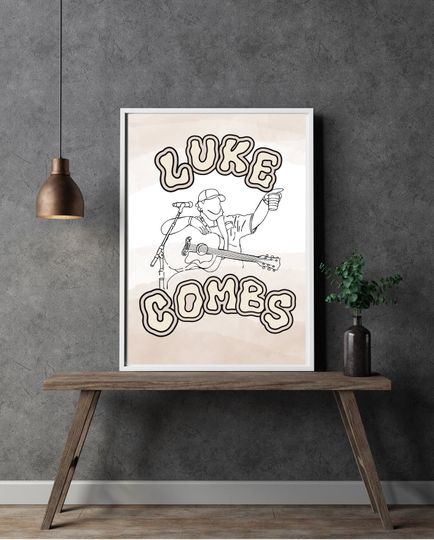 Discover Lukee Comb line drawing poster