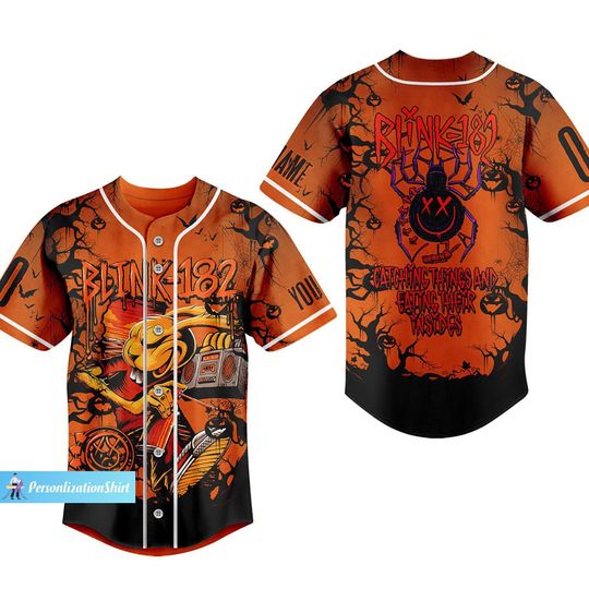 Discover Halloween Jersey Shirt, B182 Band Jersey, B182 Baseball Jersey,