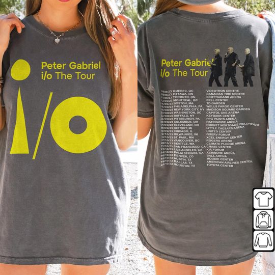 Discover Peter Gabriel 73rd Anniversary 1950-2023 Tour Shirt, io The Tour Music Shirt
