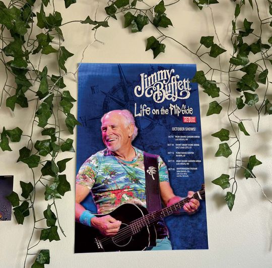 Discover Jimmy Buffett Life on the Flip Side 2022 Tour Poster, Thank You