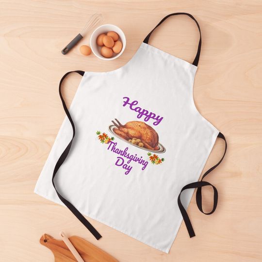 Discover Happy Thanksgiving Kitchen Apron