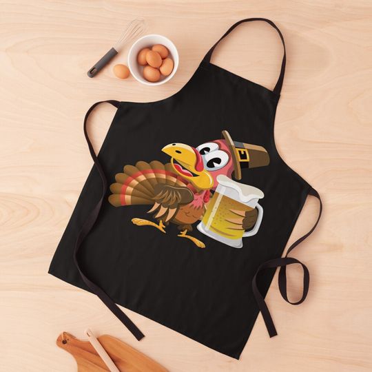 Discover Funny Turkey Thanksgiving Kitchen Apron