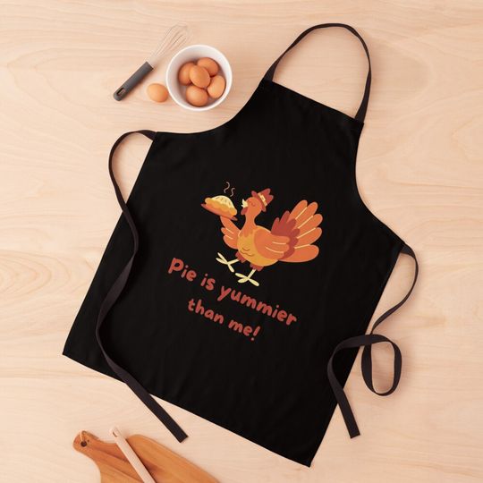 Discover Pie is yummier than me funny Thanksgiving  Apron