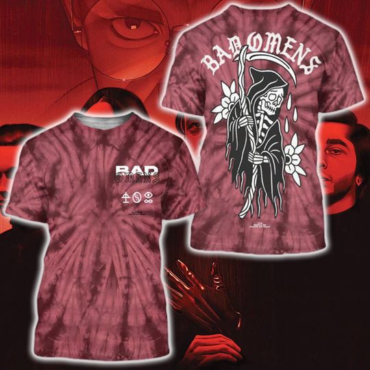 Discover Fade Reaper Tee Bad Omens 3D Shirt, Band Track List 2023 3D Shirt