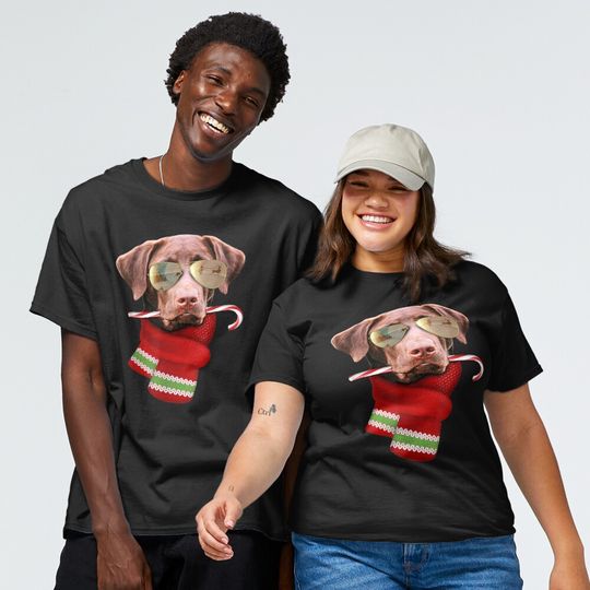 Discover Chocolate Labrador Christmas Gift For Dog Lovers Sunglasses Classic T-Shirt