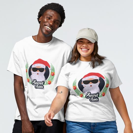 Discover Secret Cool Santa with Black Glasses  T-Shirt