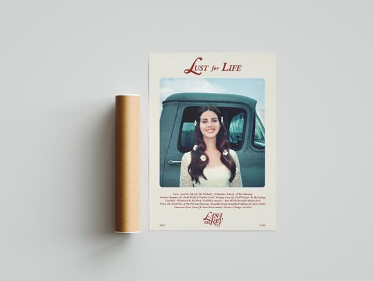 Discover Lana Del Rey 'Lust For Life' Poster | Lana Del Rey Poster