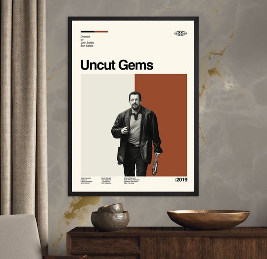 Discover Uncut Gems, Uncut Gems Print, Home Decor, Modern Vintage Movie Poster