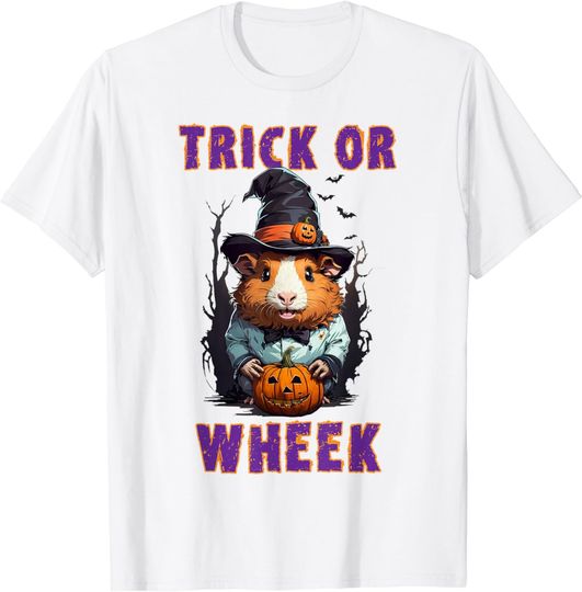 Discover Trick Or Wheek Guinea Pig Halloween T-Shirt