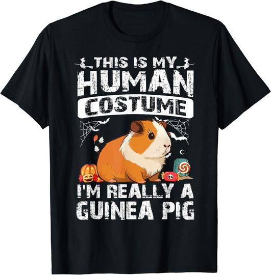 Discover This Is My Human Costume I'm Really A Guinea Pig Halloween T-Shirt