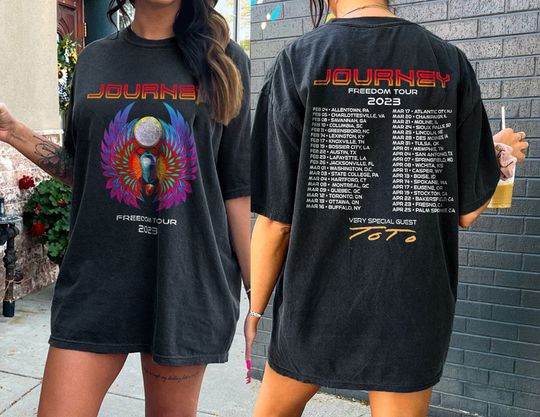 Discover Journey Freedom Tour 2023 T-Shirt - Rock Band Merch