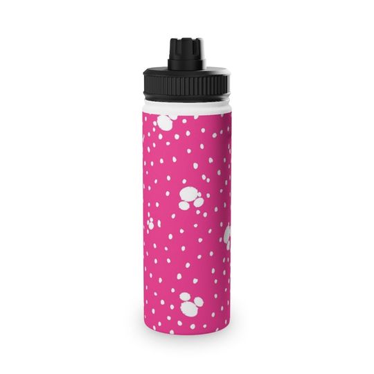 Discover Pink Polka Dot Stainless Steel Water Bottle Sport Lid