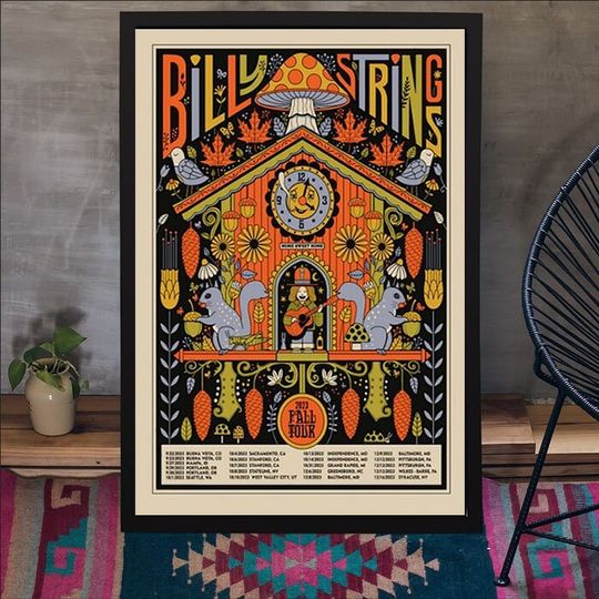 Discover Billy Strings 2023 Fall Tour Poster, Music Poster