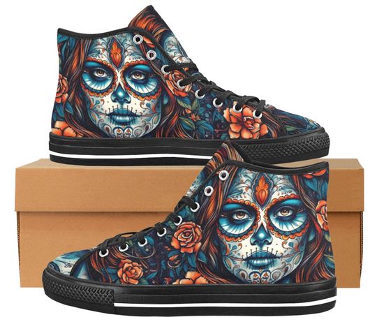 Discover Dia De Muertos Girl High Top Sneakers
