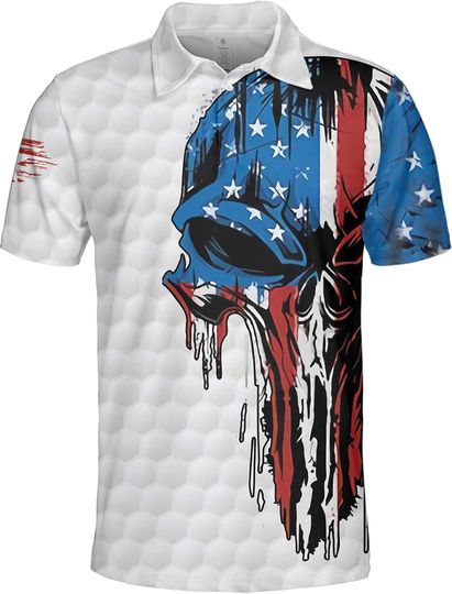 Discover American Flag Patriotic Polo Shirt