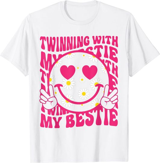 Discover Twinning With My Bestie Spirit Week Twin Day Best Friend 70s T-Shirt