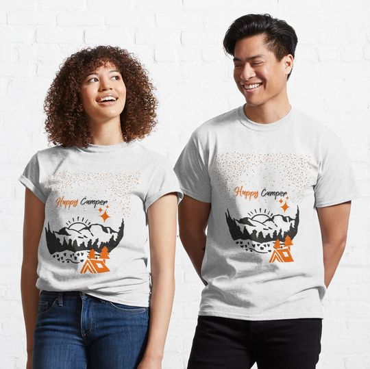 Discover Happy Camper Landscape Classic T-Shirt