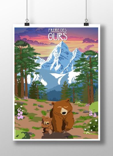 Discover Brother Bear Minimalist Poster