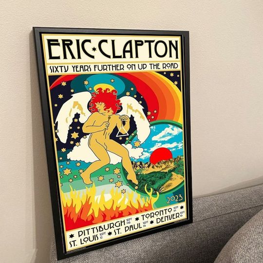 Discover Eric Clapton Tour September 8th 16th 2023 Poster