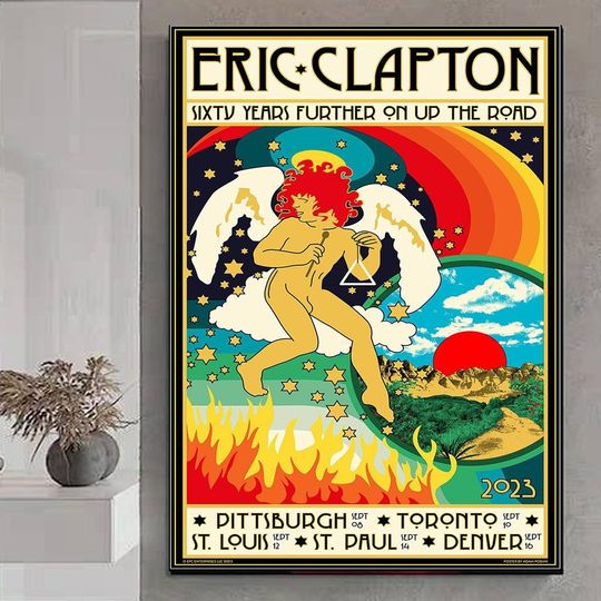 Discover Eric Clapton 2023 tour poster