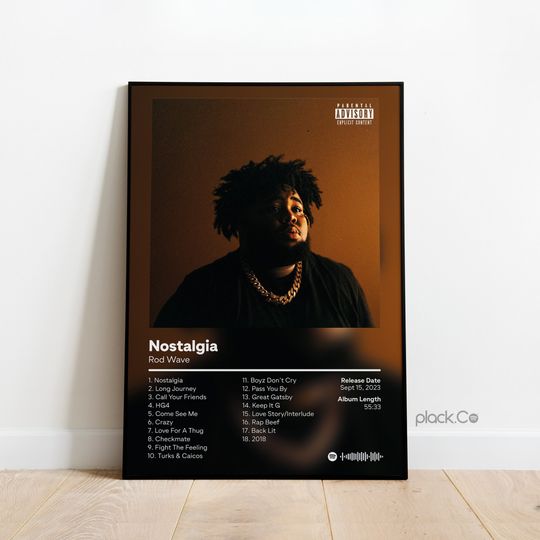 Discover Rod Wave Nostalgia Custom Album Print