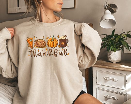 Discover Thankful Thanksgiving Sweatshirt