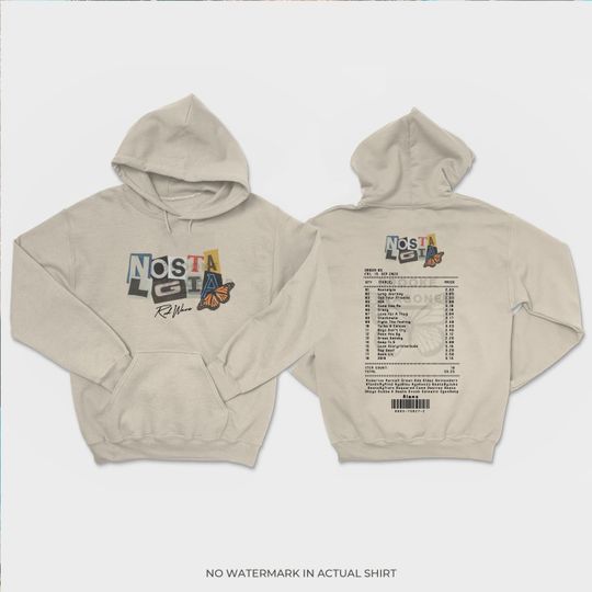 Discover Nostalgia tracklist Aesthetic shirt, Rod wave tour Hoodie