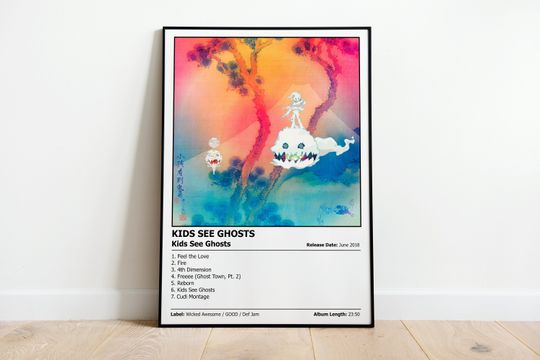 Discover KIDS SEE GHOSTS - Kids See Ghosts - Album Cover Print Poster