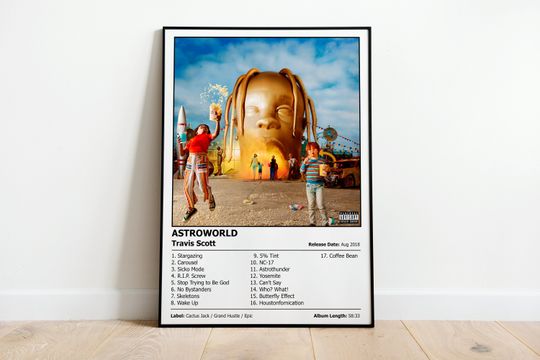 Discover Travis - Astroworld - Album Cover Print Poster