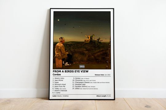 Discover CORDAE - From A Birds Eye View - Album Cover Print Poster