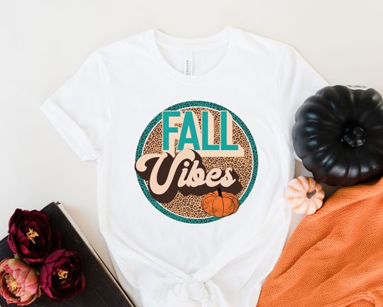 Discover Fall Vibes Leopard Thanksgiving T-Shirt