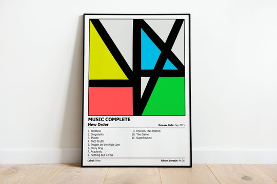 Discover NEW ORDER - Music Complete - Album Cover Print Poster