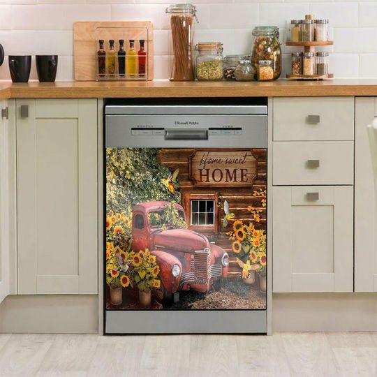 Discover Home Is In The Kitchen, Chef Dishwasher Cover Sticke