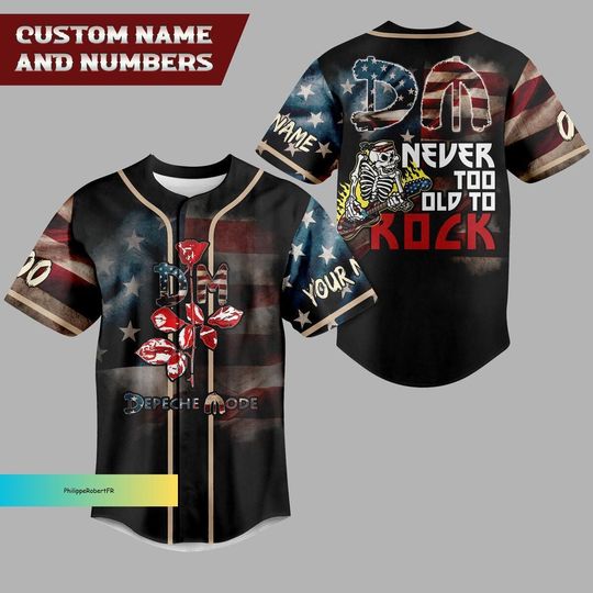 Discover Depeche Mode Tour Jersey, Depeche Never Too Old To Rock Shirt