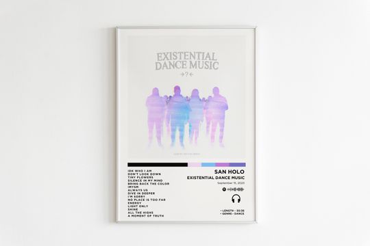 Discover San Holo - Existential Dance Music Album Poster