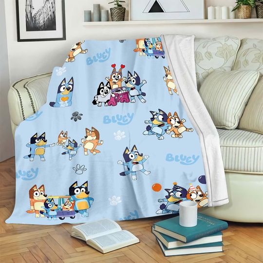 Discover Cozy BlueyDad Family Blanket for Kids