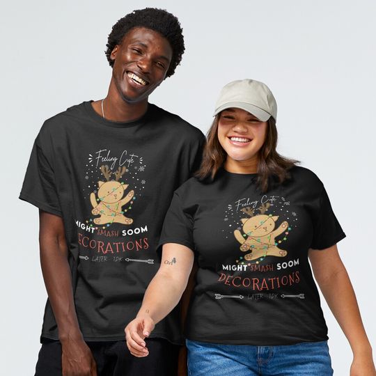 Discover Feeling Cute A perfect Christmas kitty for the holidays T-Shirt