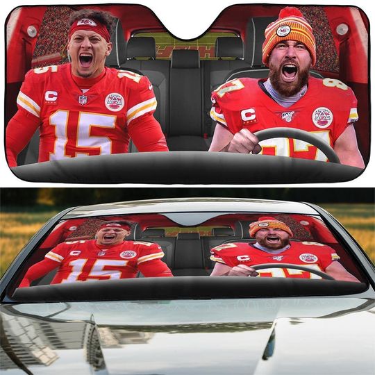 Discover Travis Kelce Football Car Sun Shade, Football Car Sunshade