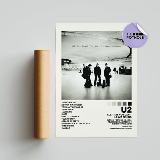 Discover U2 Posters / All That You Can't Leave Behind Poster / U2, Album Cover Poster