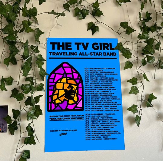 Discover TV Girl Grapes Upon The Vine Tour 2023 Poster