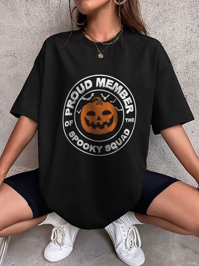 Discover Proud Member Of The Spooky Squad Shirt, Happy Halloween Witches Shirt, Spooky Squad Shirt