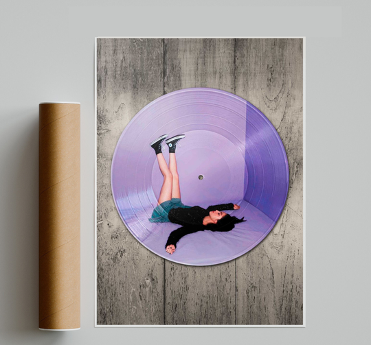 Discover Poster Printed on a Real Vintage Vinyl Record is a Wonderful Home Decor and Unique Gift Idea for any occasion Album Cover Art