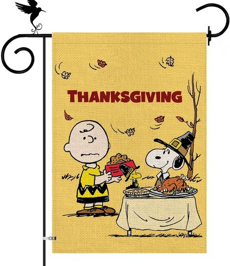 Discover Snoopy Thanksgiving Garden Flag