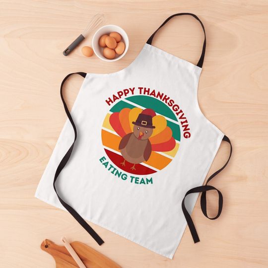 Discover Eating Team Funny Turkey Thanksgiving Kitchen Apron