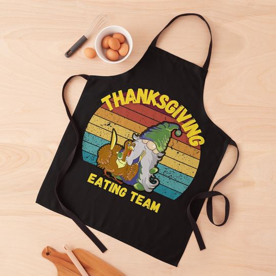 Discover Eating Team Funny Turkey Thanksgiving Kitchen Apron