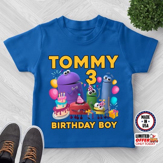 Discover Custom Name And Age Birthday Shirts, Ask The Storybots Birthday Shirt