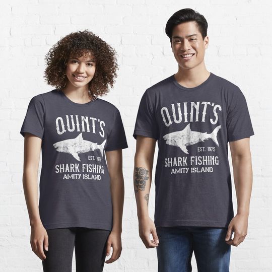 Discover Quint's Shark Fishing Shirt, Amity Island 1975 Essential T-Shirt
