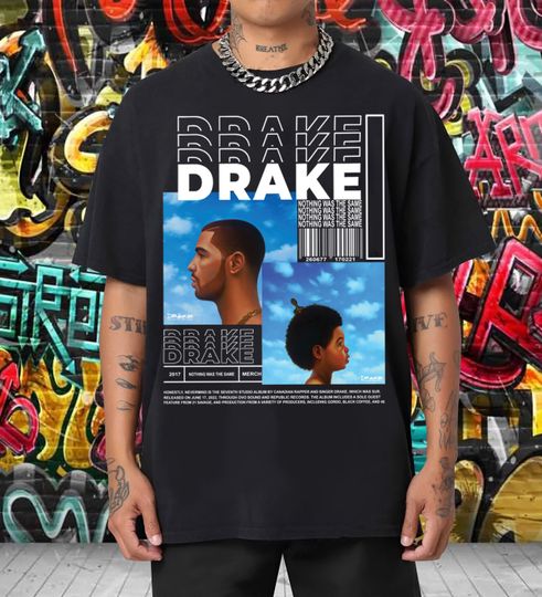 Discover Drake 21 Savage Rap Shirt, Drake It's All A Blur Tour 2023 90s