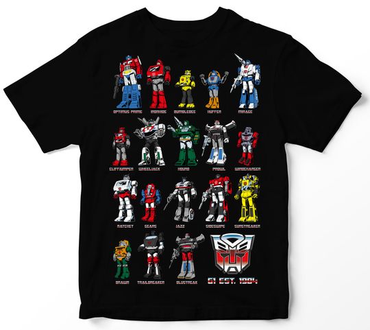 Discover Transformers Shirt, Generation 1 Autobots Shirt, Unisex T-shirt