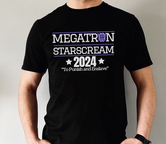 Discover Megatron Starscream 2024 Shirt, Transformers, Decepticons, Funny Poltical shirt